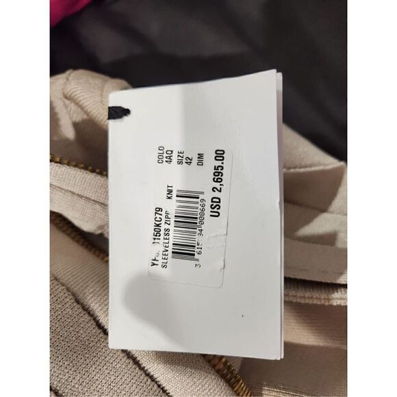 BALMAIN Sleeveless Zip Front Light Rose Minidress Size 10 (42) NWD - Picture 12 of 15